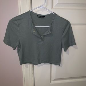 SAGE GREEN crop top